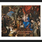 Wall Frame Black, Matted - Mary and Child Between Theological Virtues and Saints by Museum Art - Trinity Stores