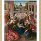 Wall Frame Gold, Matted - Mary and Child with Four Holy Virgins by Museum Art