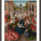 Wall Frame Espresso, Matted - Mary and Child with Four Holy Virgins by Museum Art - Trinity Stores
