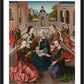 Wall Frame Black, Matted - Mary and Child with Four Holy Virgins by Museum Art