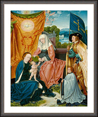 Wall Frame Espresso - Mary and Child with Sts. Anne, Gereon, and a Donor by Museum Art