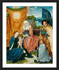 Wall Frame Black - Mary and Child with Sts. Anne, Gereon, and a Donor by Museum Art