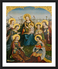 Wall Frame Black - Mary and Child with Saints by Museum Art