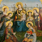 Wall Frame Espresso, Matted - Mary and Child with Saints by Museum Art - Trinity Stores