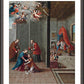 Wall Frame Espresso, Matted - Visitation and Birth of St. John the Baptist by Museum Art