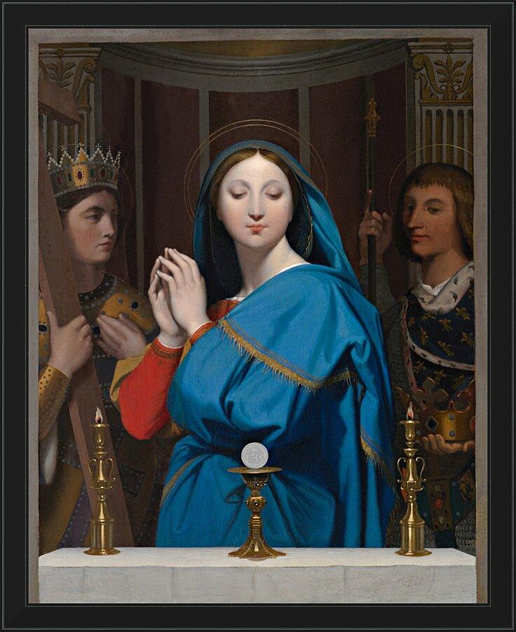 Wall Frame Black - Mary Adoring the Host by Museum Art
