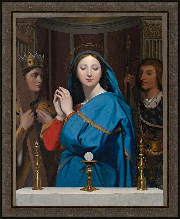Wall Frame Espresso - Mary Adoring the Host by Museum Art