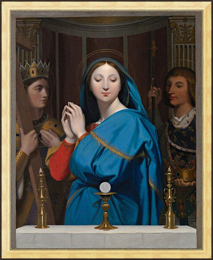 Wall Frame Gold - Mary Adoring the Host by Museum Art