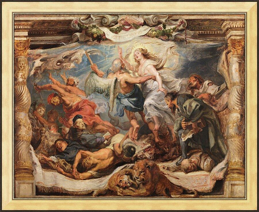 Wall Frame Gold - Victory of Truth over Heresy by Museum Art