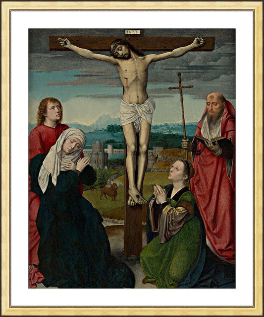Wall Frame Gold, Matted - Crucifixion by Museum Art