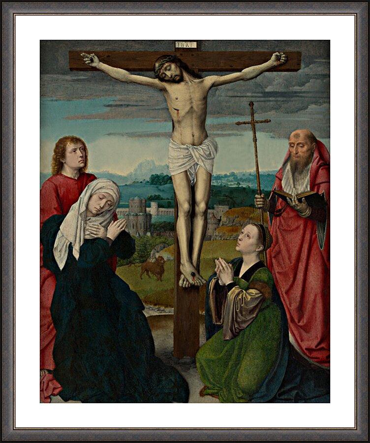 Wall Frame Espresso, Matted - Crucifixion by Museum Art - Trinity Stores