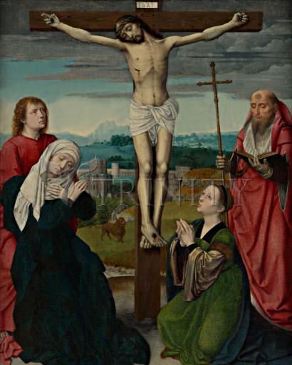 Wall Frame Black, Matted - Crucifixion by Museum Art