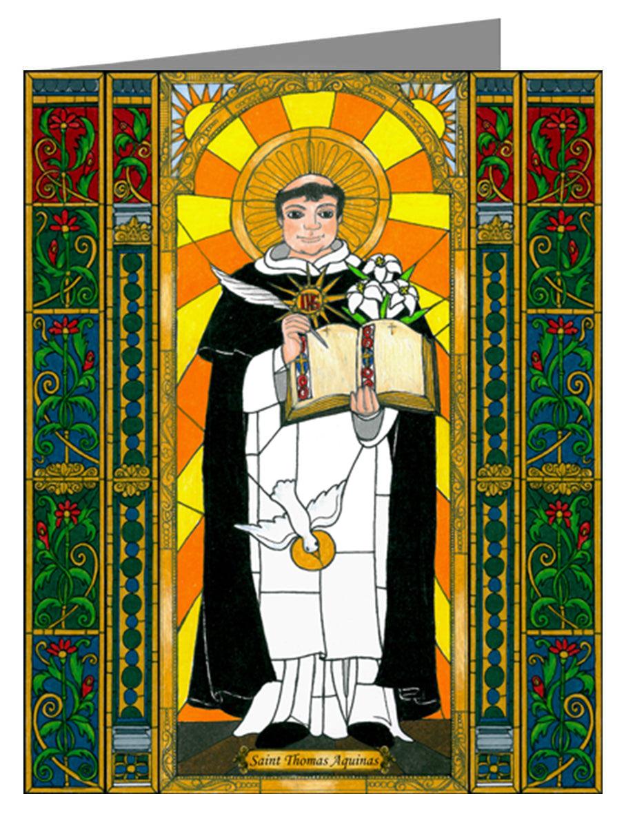 St. Thomas Aquinas - Note Card Custom Text by Brenda Nippert - Trinity Stores