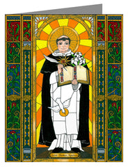 Custom Text Note Card - St. Thomas Aquinas by B. Nippert