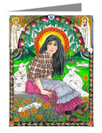 Custom Text Note Card - Ven. Lucia by B. Nippert