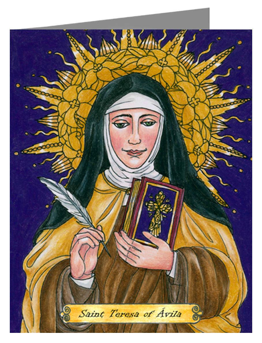 St. Teresa of Avila - Note Card Custom Text by Brenda Nippert - Trinity Stores