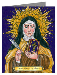 Custom Text Note Card - St. Teresa of Avila by B. Nippert