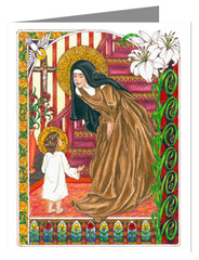 Custom Text Note Card - St. Teresa of Avila by B. Nippert