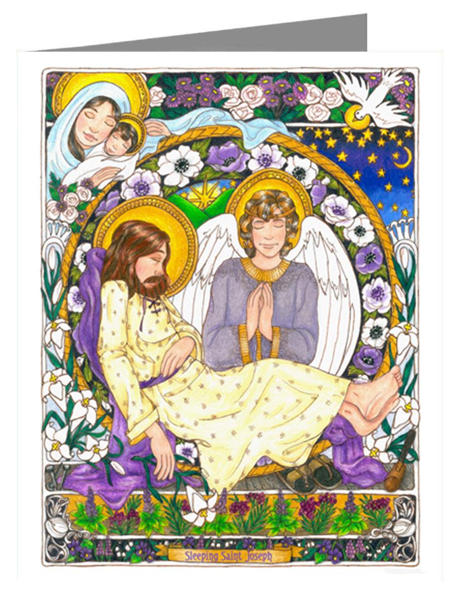 St. Joseph Sleeping - Note Card Custom Text by Brenda Nippert - Trinity Stores
