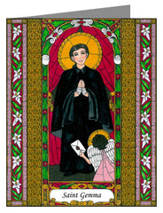 Custom Text Note Card - St. Gemma by B. Nippert