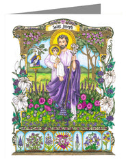 Custom Text Note Card - St. Joseph by B. Nippert