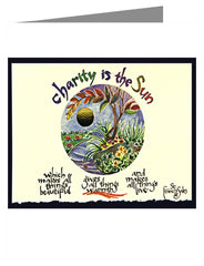 Custom Text Note Card - Charity is the Sun by M. McGrath