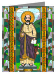 Custom Text Note Card - St. Luke the Evangelist by B. Nippert
