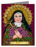 Custom Text Note Card - St. Thérèse of Lisieux by B. Nippert