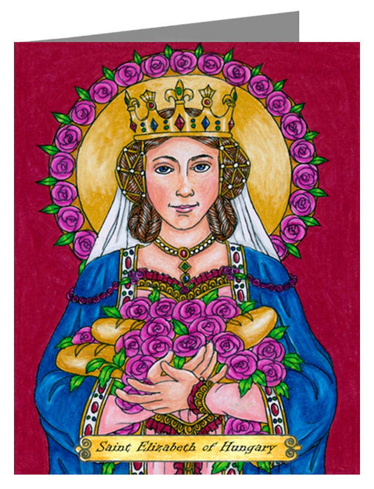 St. Elizabeth of Hungary - Note Card Custom Text