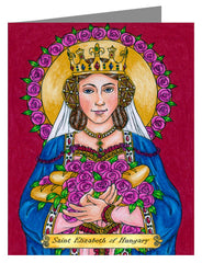 Custom Text Note Card - St. Elizabeth of Hungary by B. Nippert