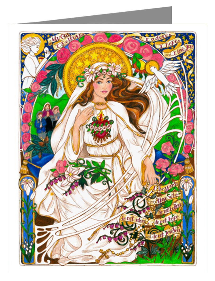 Our Lady of Fatima - Note Card Custom Text by Brenda Nippert - Trinity Stores