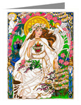 Custom Text Note Card - Our Lady of Fatima by B. Nippert