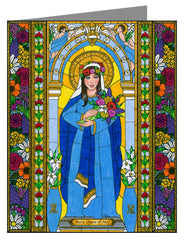 Custom Text Note Card - Mary, Queen of May by B. Nippert