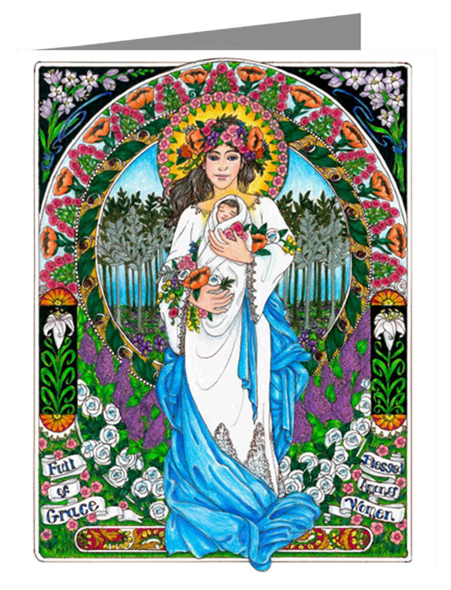 Mary, Mother of God - Note Card Custom Text by Brenda Nippert - Trinity Stores