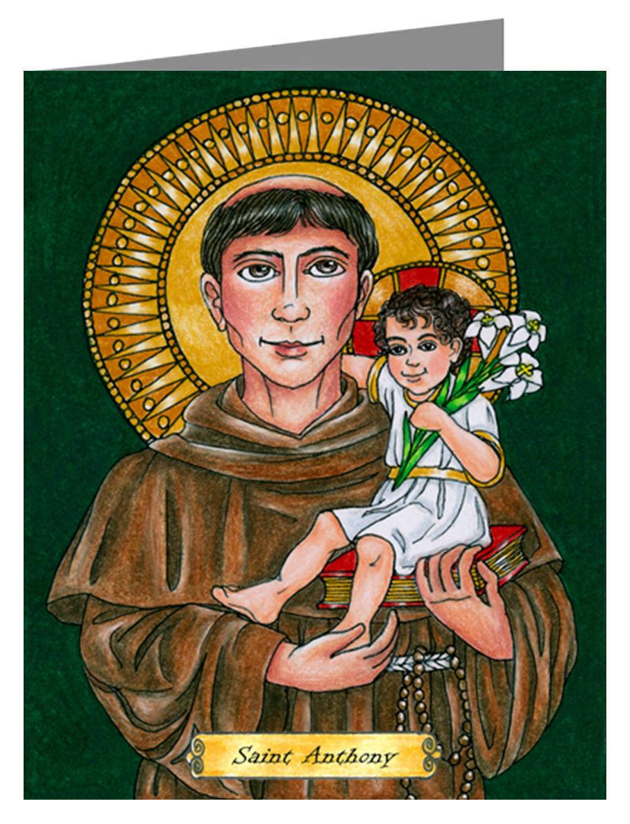 St. Anthony of Padua - Note Card Custom Text by Brenda Nippert - Trinity Stores
