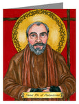 Custom Text Note Card - St. Pio of Pietrelcina by B. Nippert