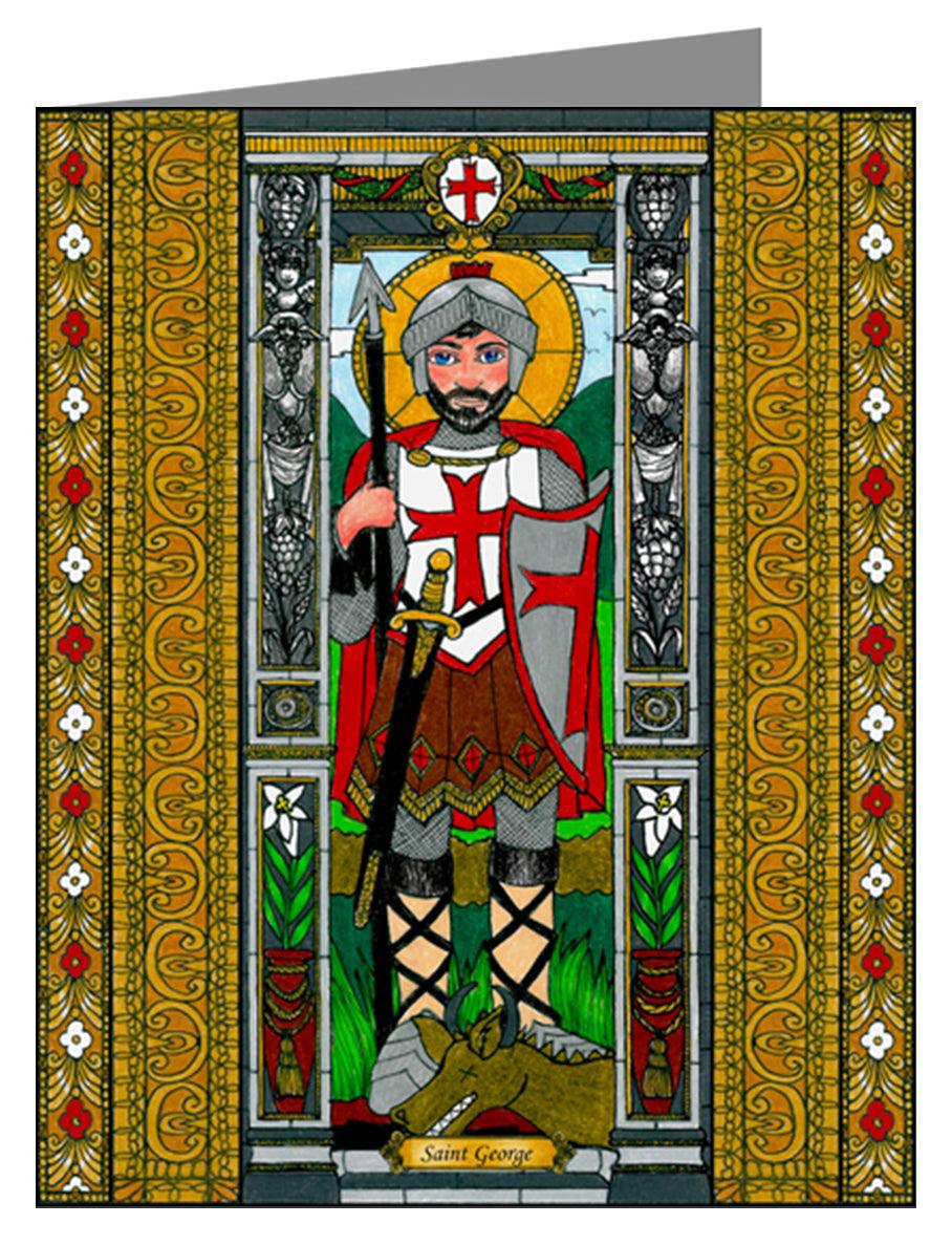 St. George of Lydda - Note Card Custom Text by Brenda Nippert - Trinity Stores