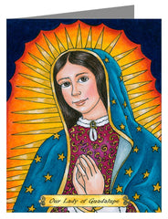 Custom Text Note Card - Our Lady of Guadalupe by B. Nippert