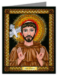 Custom Text Note Card - St. Francis of Assisi by B. Nippert