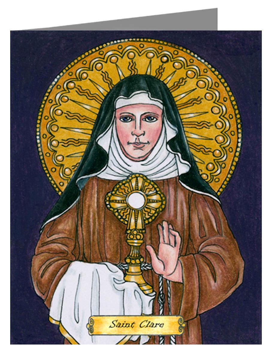 St. Clare of Assisi - Note Card Custom Text by Brenda Nippert - Trinity Stores