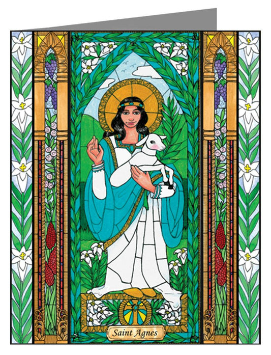 St. Agnes - Note Card Custom Text