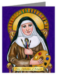 Custom Text Note Card - St. Catherine of Bologna by B. Nippert