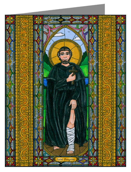St. Peregrine - Note Card Custom Text