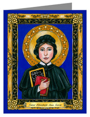 Custom Text Note Card - St. Elizabeth Ann Seton by B. Nippert