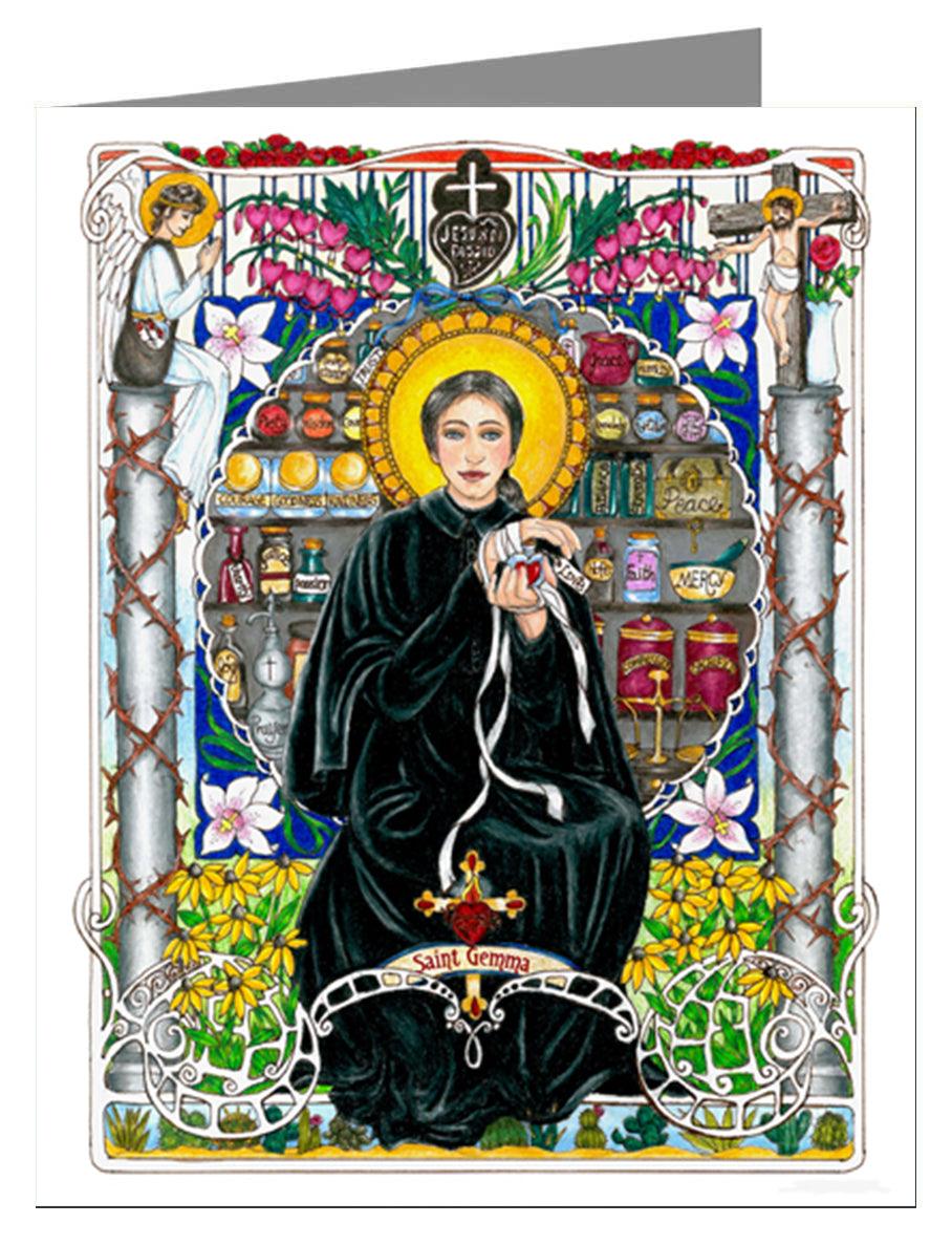 St. Gemma Galgani - Note Card Custom Text by Brenda Nippert - Trinity Stores