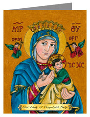 Custom Text Note Card - Our Lady of Perpetual Help by B. Nippert