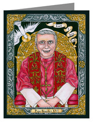 Custom Text Note Card - Pope Benedict XVI by B. Nippert