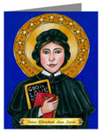 Custom Text Note Card - St. Elizabeth Ann Seton by B. Nippert