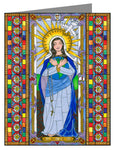 Custom Text Note Card - Mary, Mother of the World by B. Nippert