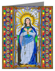 Custom Text Note Card - Mary, Mother of the World by B. Nippert